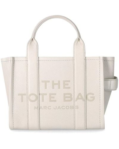Marc Jacobs The Leather Small Tote Cotton Handtas - Naturel