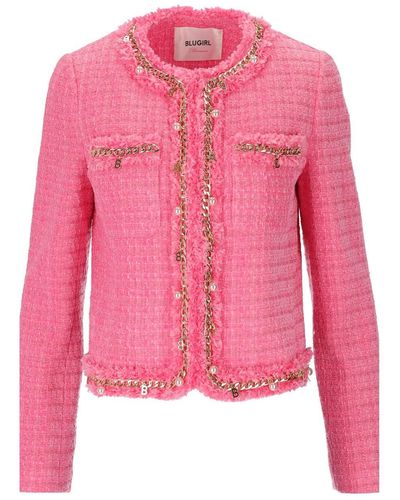 Blugirl Blumarine Bouclé Jacket - Pink