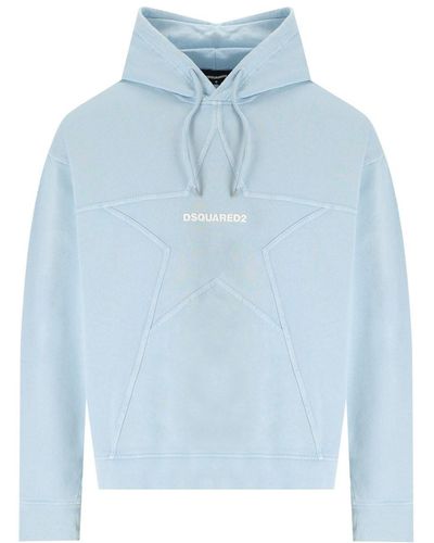 DSquared² Relaxed fit hellblaues hoodie