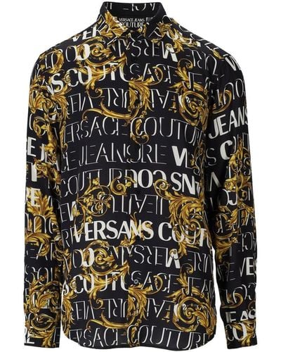 Versace Chemise logo couture e - Noir