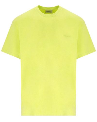 Carhartt S/s Duster Script Lime T-shirt - Yellow