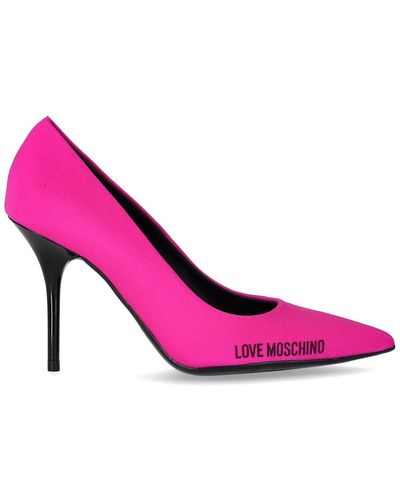 Love Moschino Zyclam lycra pumps - Pink