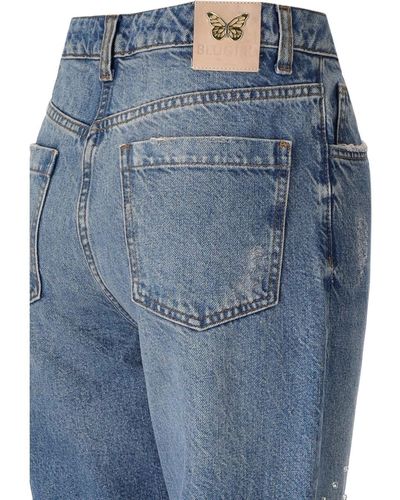 Blugirl Blumarine E jeans mit strasssteinen - Schwarz