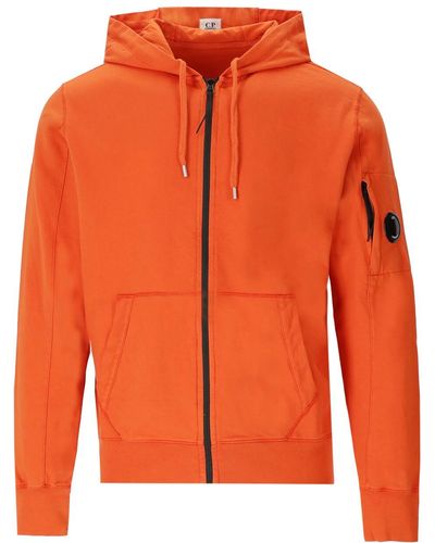 C.P. Company Light Fleece Zipped Hoodie - Oranje