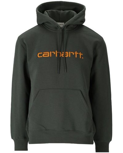Carhartt Dark Green Hoodie With Logo
