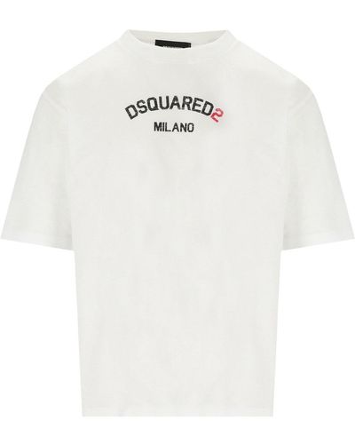 DSquared² Loose fit weisses t-shirt - Weiß