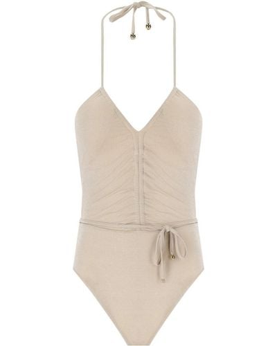 Max Mara Beachwear Cassandra Platin Swimsuit - White
