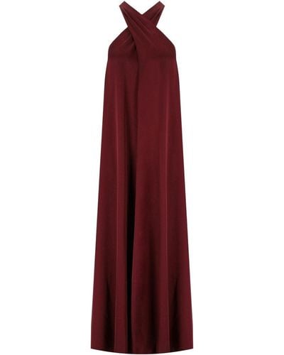 Essentiel Antwerp Finch Burgundy Long Dress - Red