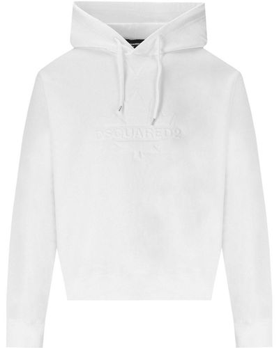 DSquared² Leaf cool weisses hoodie - Weiß
