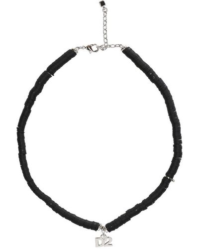 DSquared² Collar d2 charm - Negro