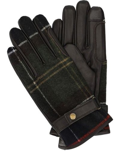 Barbour Aubrey classic tartan handschuhe - Schwarz