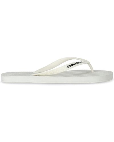 DSquared² Sandale tong avec logo blanche