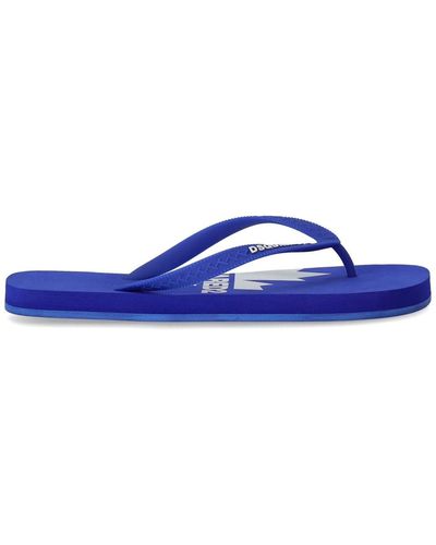 DSquared² Sandale tong avec logo électrique - Bleu