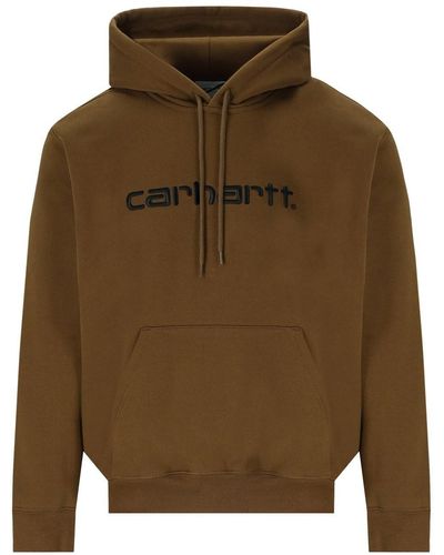 Carhartt Es hoodie mit logo - Grün