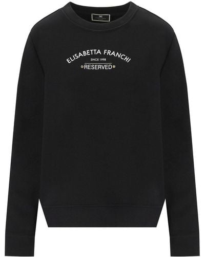 Elisabetta Franchi Sweat-shirt avec logo - Noir