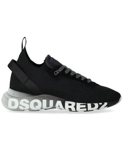 DSquared² Fly Sneaker Met Logo - Zwart