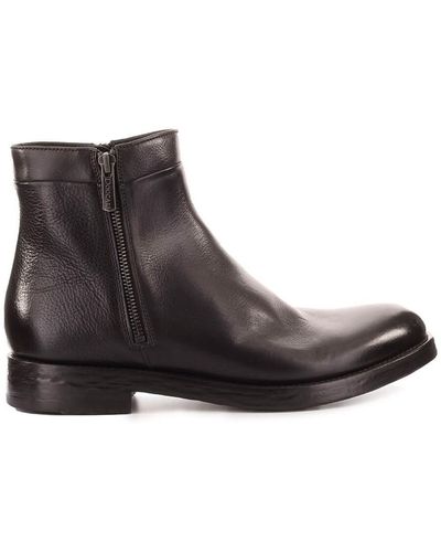 Doucal's Dark Ankle Boot With Zip - Brown