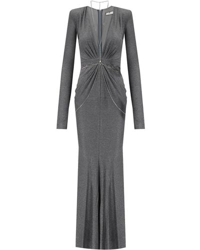 Elisabetta Franchi Carpet Piombo Dress - Gray