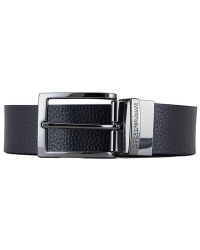 Emporio Armani E Omkeerbare Riem - Blauw