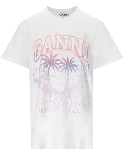 Ganni Cocktail T-shirt - White