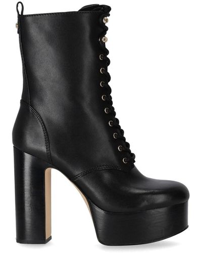 Michael Kors Natasha Black Heeled Combat Boot