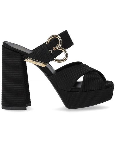 Love Moschino Sandale à talon - Noir