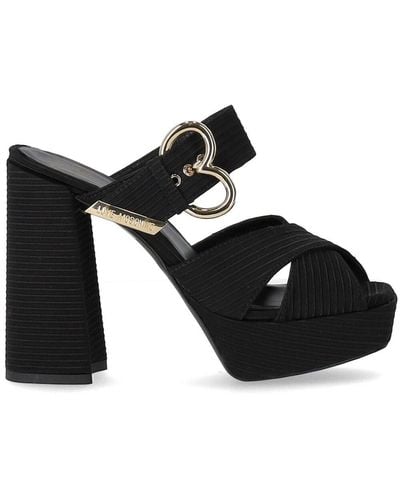 Love Moschino Sandalo con tacco - Nero