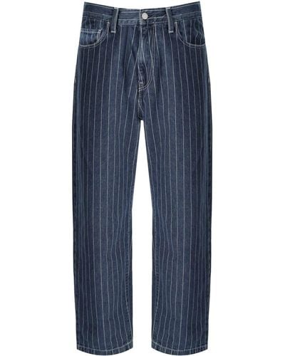Carhartt Orlean Wit Jeans - Blauw