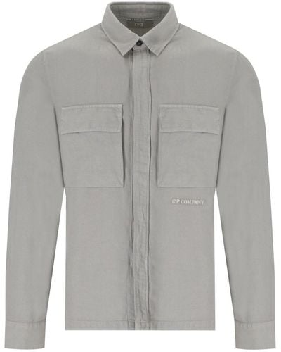 C.P. Company Broken Drizzle Overshirt - Grey
