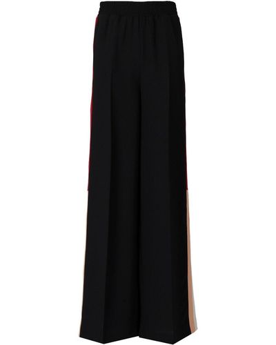 Twin Set Wide Leg Pants With Bands - Black