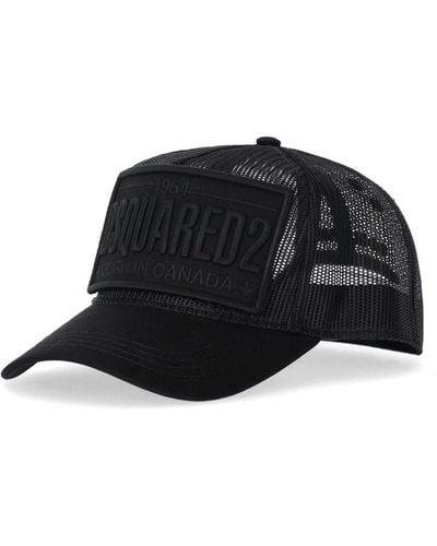 DSquared² E baseballmütze aus mesh mit logo - Schwarz