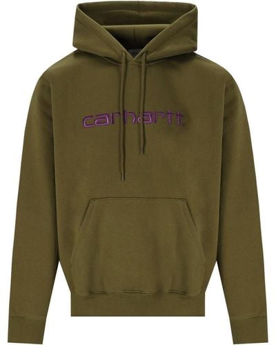 Carhartt Es hoodie mit logo - Grün