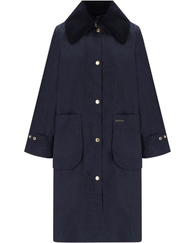 Barbour Paxton Showerproof E Lange Jas - Blauw