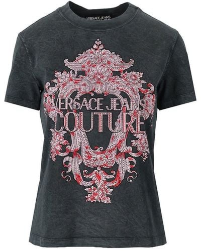 Versace Baroque rosa t-shirt - Schwarz