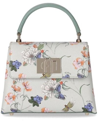 Furla 1927 Mini Bloom Handbag - White