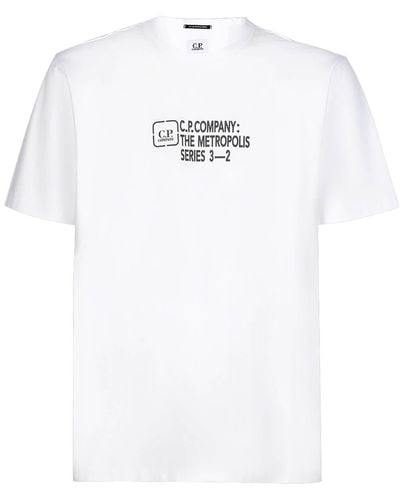 C.P. Company T-shirt the metropolis series graphic reverse blanc