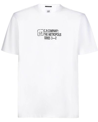 C.P. Company Camiseta the metropolis series graphic reverse blanca - Blanco