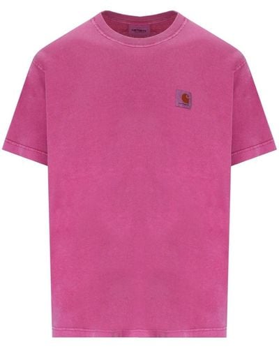 Carhartt S/s Nelson Magenta T-shirt - Pink