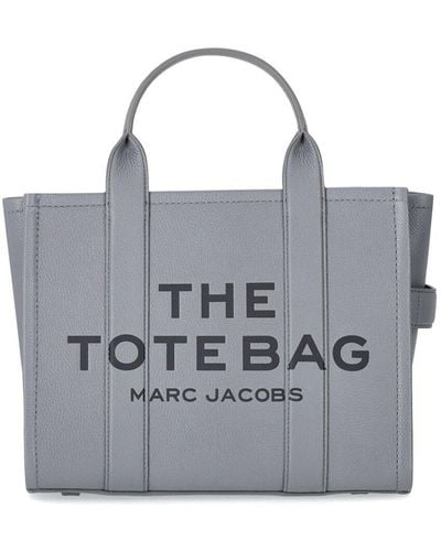 Marc Jacobs The leather medium tote e handtasche - Grau