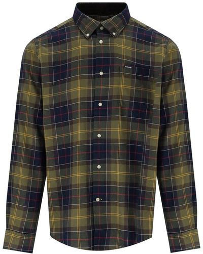 Barbour Fortrose tartan blau hemd - Grau