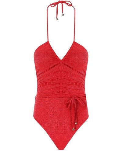 Max Mara Beachwear Cassandra Coral Swimsuit - Red