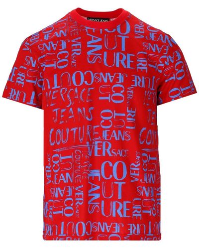 Versace Jeans Couture T-shirt doodle logo - Rouge