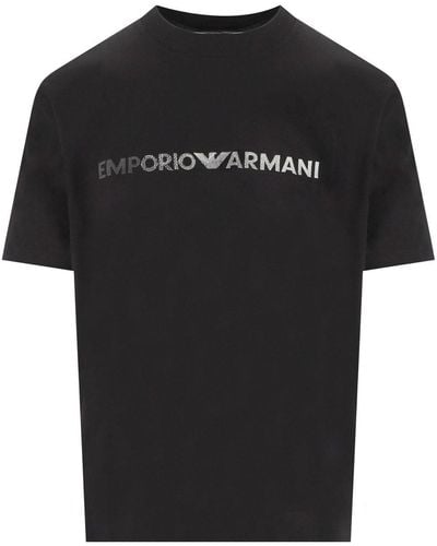 Emporio Armani T-shirt con logo nera - Nero