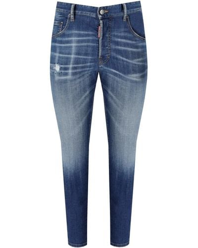 DSquared² Skater Medium Washed Jeans - Blue