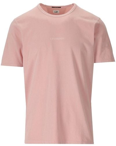 C.P. Company T-shirt jersey 24/1 resist dyed - Rose