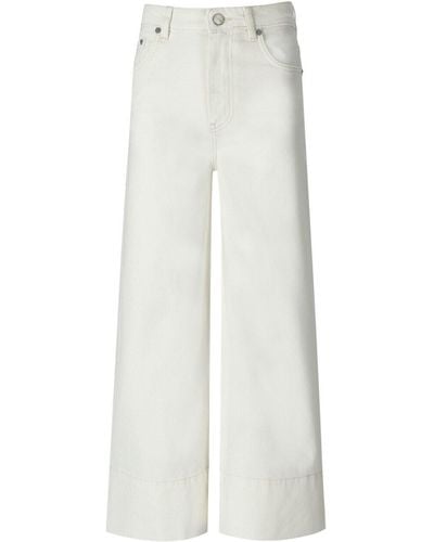 Ganni Jeans cropped - Bianco