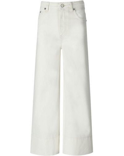 Ganni Weisse cropped jeans - Weiß