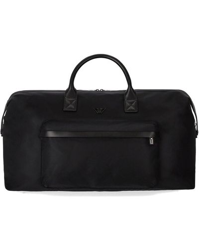 Emporio Armani Black Nylon Duffle Bag