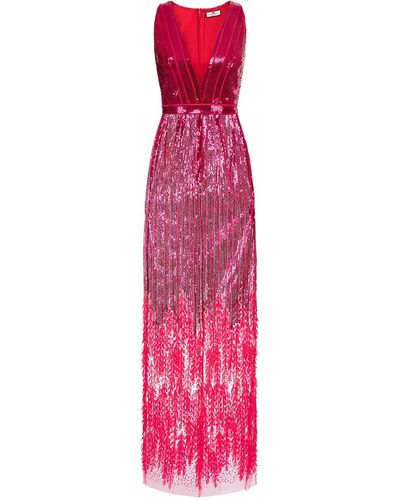 Elisabetta Franchi Red Carpet Jurk Met Sequins - Roze