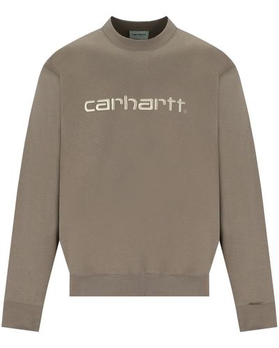 Carhartt Branch Rattan Sweatshirt With Logo - Grey